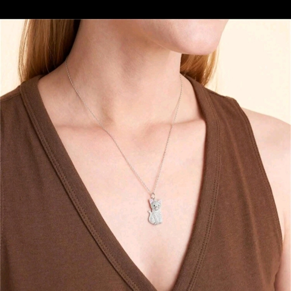 Silver cat necklace - Picture 5 of 6